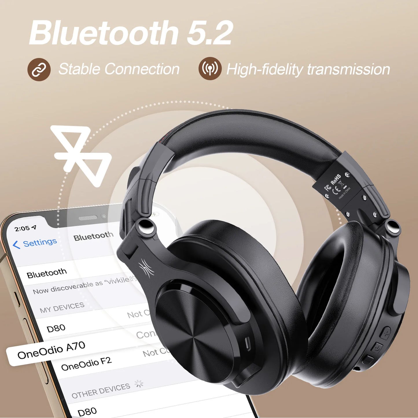 OneOdio A70 - Wireless Headphones